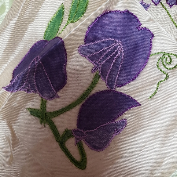 Beautiful satin quilt. Vintage from the 50s. Stored for years, unfinished. - Picture 5 of 17